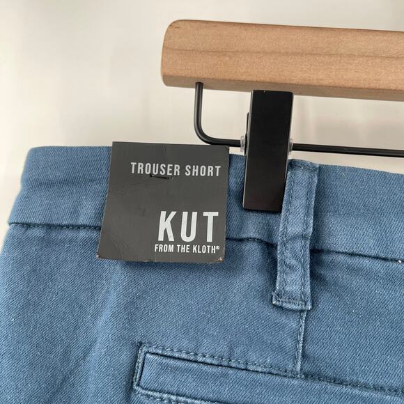KUT FROM THE KLOTH Shorts Size 16 Trouser Blue Cotton Stretch NWT Summer Casual - Picture 3 of 13